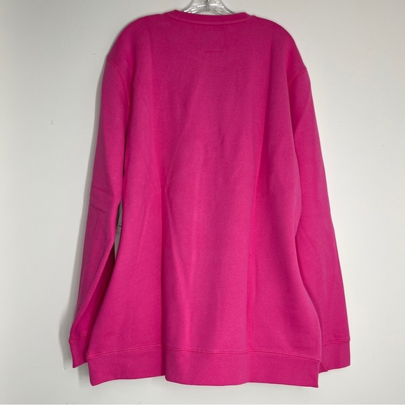 Vans ComfyCush Crewneck Sweatshirt Size XXL Barbiecore Shocking Pink w/ Pockets - Picture 2 of 7